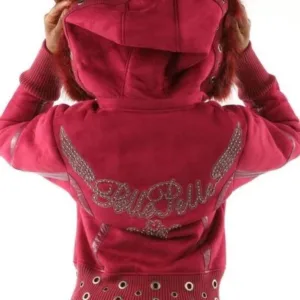 Pelle Pelle Ladies Fur Hooded Pink Jacket