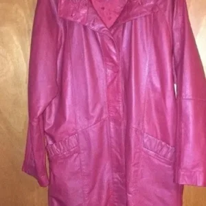 Pelle Pelle Womens Pink Long Leather Coat