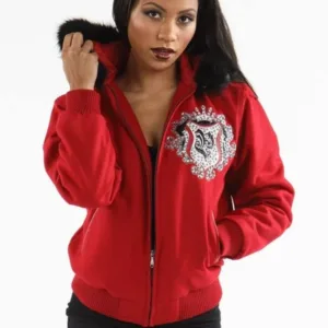 Pelle Pelle Womens Signature Red Wool Jacket