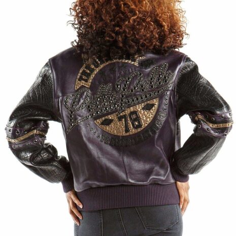 Pelle Pelle Womens The Original 78 Purple Leather Jacket