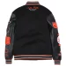 Pelle Pelle World Famous MB Varsity Jacket | Black & Orange