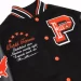 Pelle Pelle World Famous MB Varsity Jacket | Black & Orange