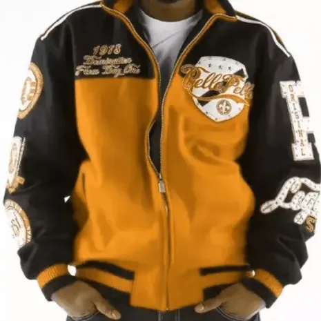 Pelle-Pelle-World-Mustard-and-Black-Varsity-Jacket.webp