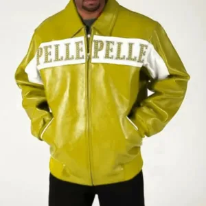 Pelle Pelle Yellow White World’s Best 1978 Studded Jacket