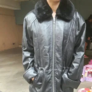 Pelle Studio Leather With Fur Collar Jacket