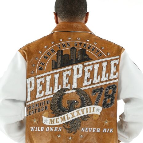 Premium Pelle Pelle Brown Dragon Leather Jacket