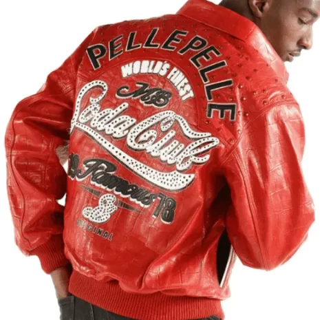 Soda Club Pelle Pelle Red Leather Jacket