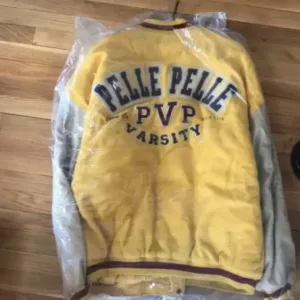 Men Vintage Pelle Pelle Varsity Jacket