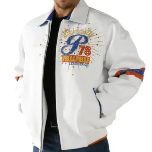 White Pelle Pelle Worldwide Dynasty Leather Jacket
