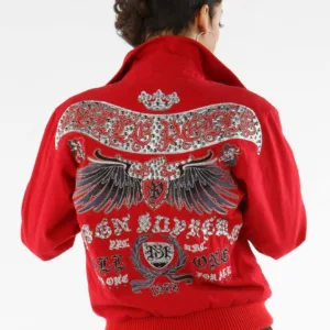 Women’s Red Pelle Pelle Wool Jacket