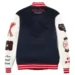 World Famous Pelle Pelle Navy Blue Wool Varsity Jacket