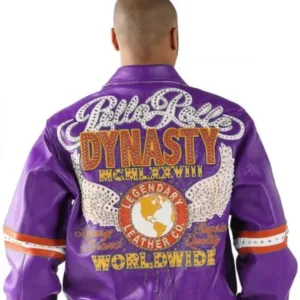 Worldwide Dynasty By Pelle Pelle Purple Leather Jacket