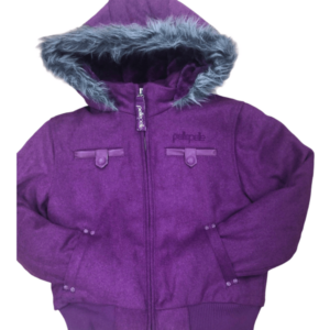 Pelle Pelle Purple Hooded Woolen Jacket