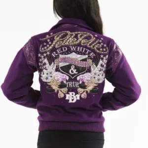 Pelle Pelle Ladies Red White & True Purple Jacket