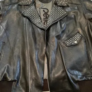 Authentic Studded Pelle Pelle Leather Jacket