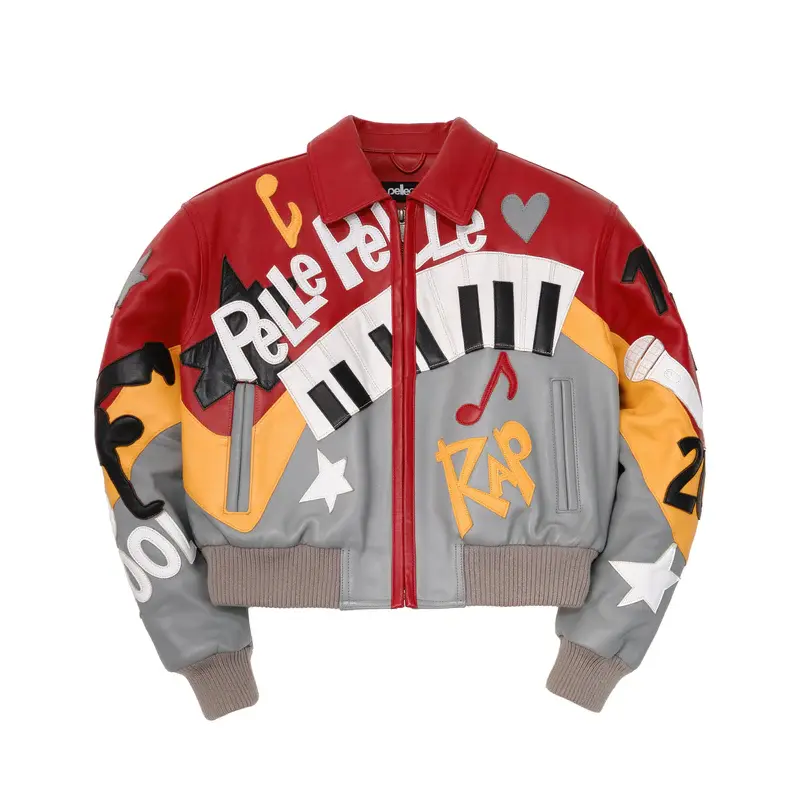 pelle pelle 50 years of hip hop womens crop jacket