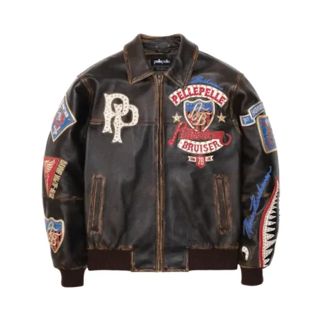 pelle pelle america bruiser distress brown jacket