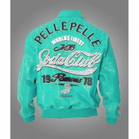 pelle pelle cyan soda club leather jacket