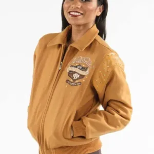 Pelle Pelle Ladies Red White & True Light Brown Jacket