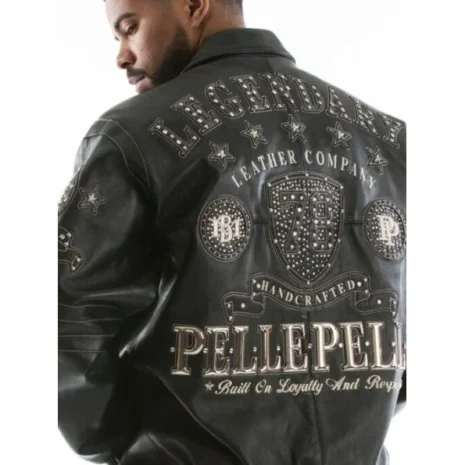 pelle pelle legendary black stud men jacket