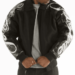 pelle pelle men black studded wool jacket