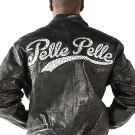 pelle pelle mens 1978 black leather jacket