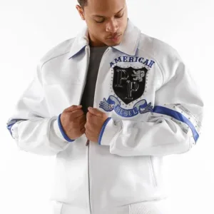 Pelle Pelle Men’s American Rebel White Jacket