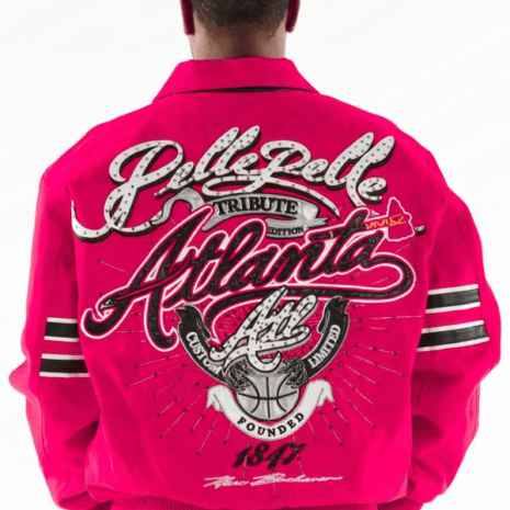 pelle pelle mens atlanta city tribute pink jacket