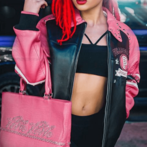 Pelle Pelle Pink And Black Leather Jacket