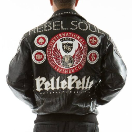 pelle pelle rebel studded leather jacket