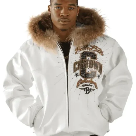 Pelle Pelle Collector Series Fur Hood Jacket White Jacket