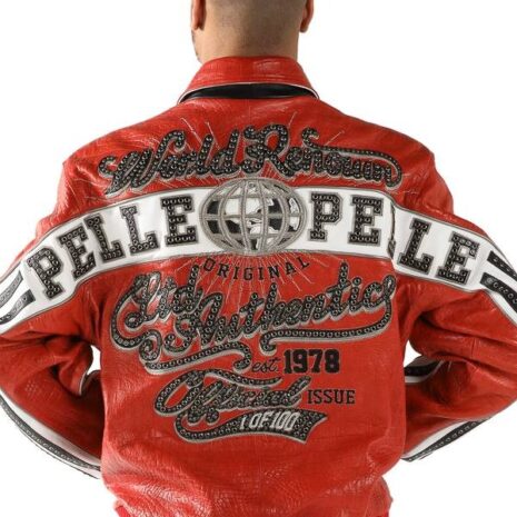 pelle pelle world renown orange leather jacket